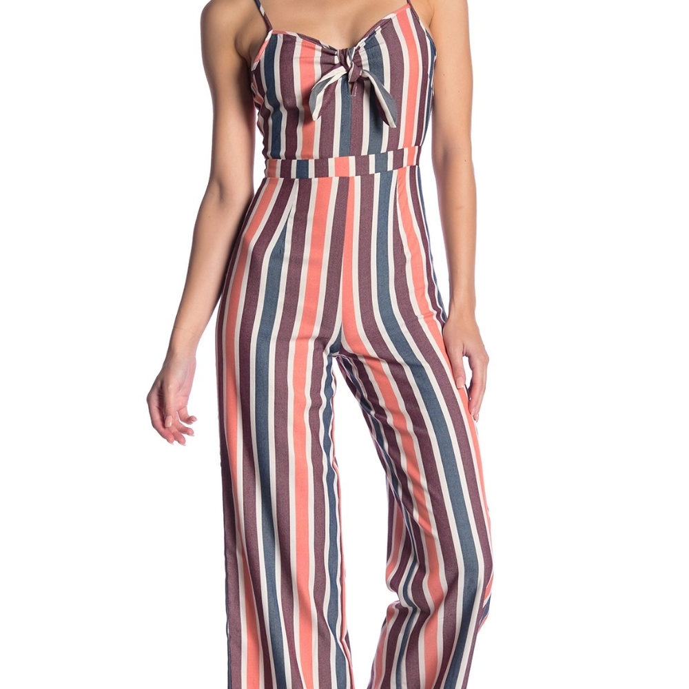 Retro Striped Jumpsuit by Romeo+Juliet Couture Size Small